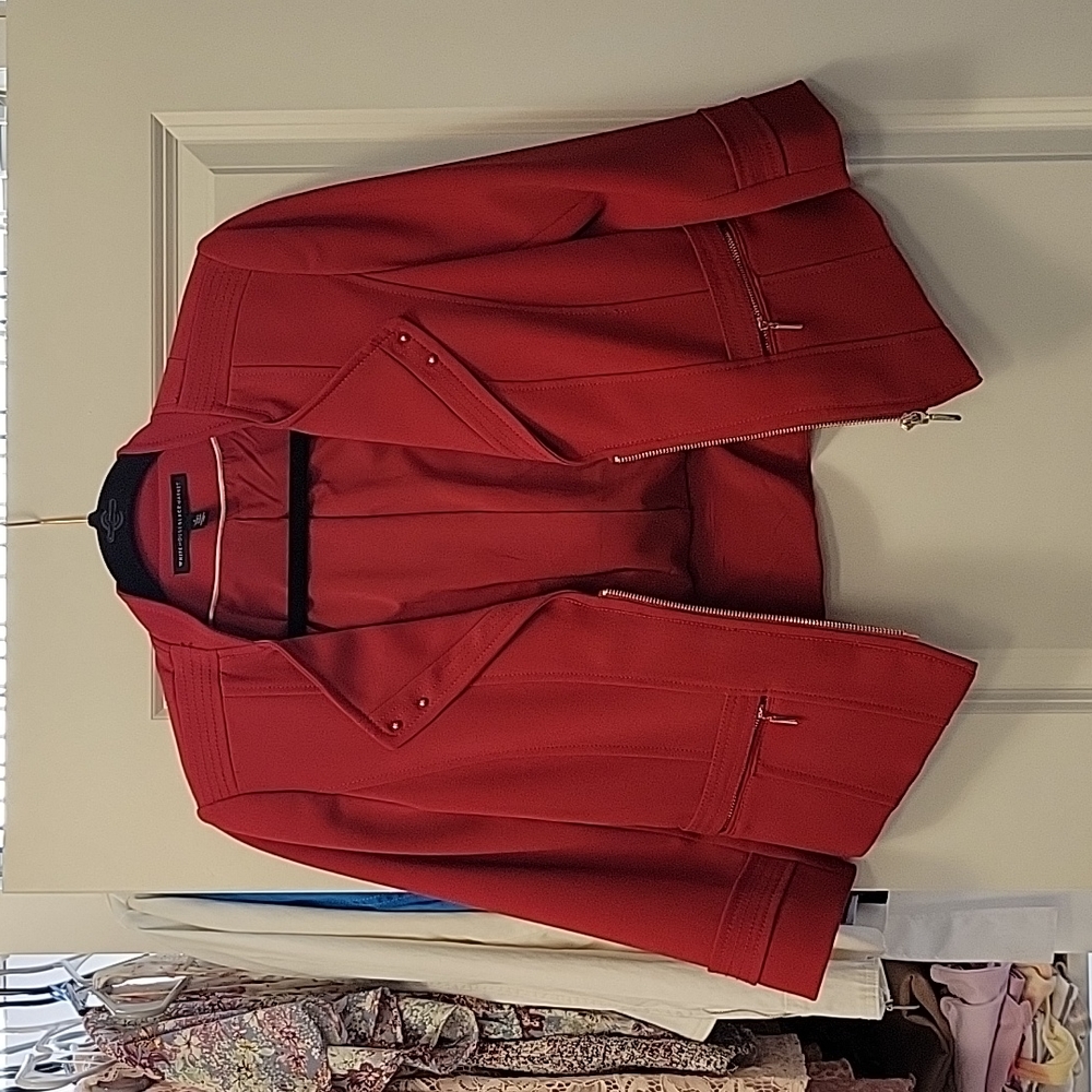 WHBM 3/4 sleeve cropped blazer jacket